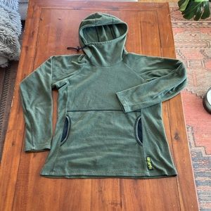 Melanzana Micro Grid hoodie small thyme